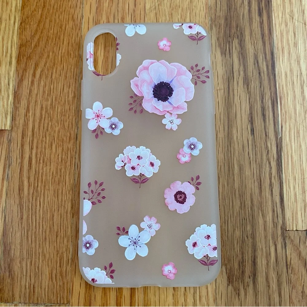 iPhone X/XS Floral Phone Case Frosted Phone Cover